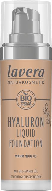 Fond de ten bio Hyaluron Liquid Warm Nude 03, 30ml - LAVERA