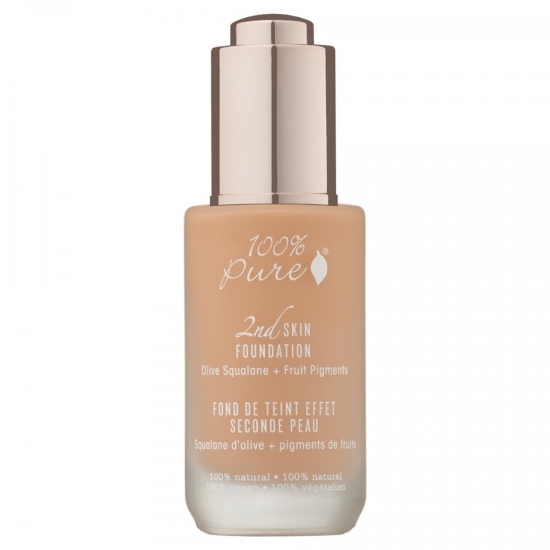 Fond de ten serum cu efect 2nd Skin, no. 3 (Golden Peach)- 100 Percent Pure Cosmetics