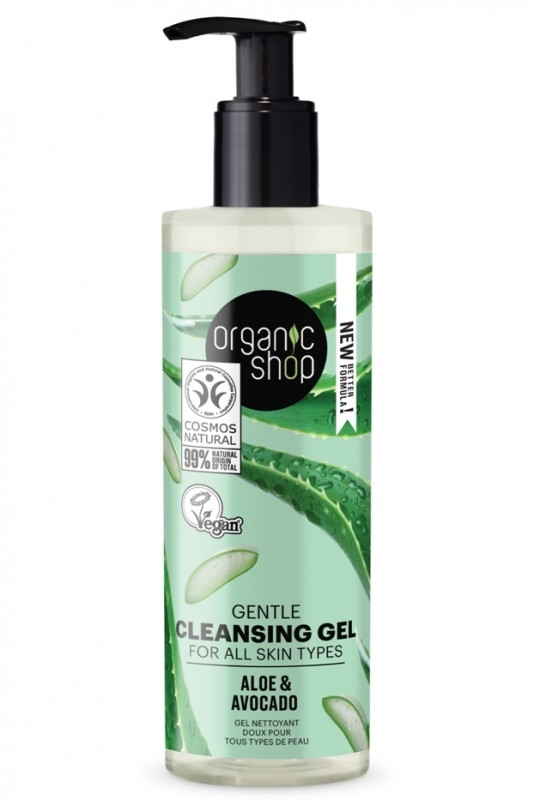 Gel de curatare bland toate tipurile de ten Aloe si Avocado, 200ml - Organic Shop