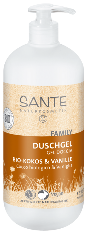 Gel de dus bio Coco Vanilla, family size 950 ml - SANTE NATURKOSMETIK