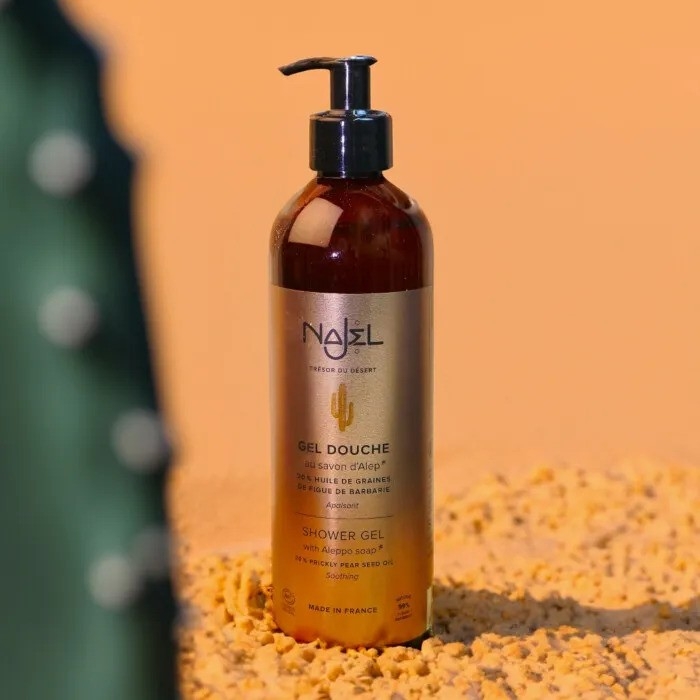 Gel de dus cu sapun de Alep si 20% ulei de Cactus, 500ml - NAJEL