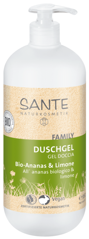 Gel de dus family size Lamaie si Ananas, 950 ml - SANTE NATURKOSMETIK