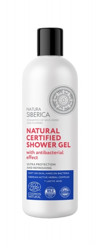 Gel de dus natural antibacterian, ultra protectie si hidratare, 400ml - Natura Siberica