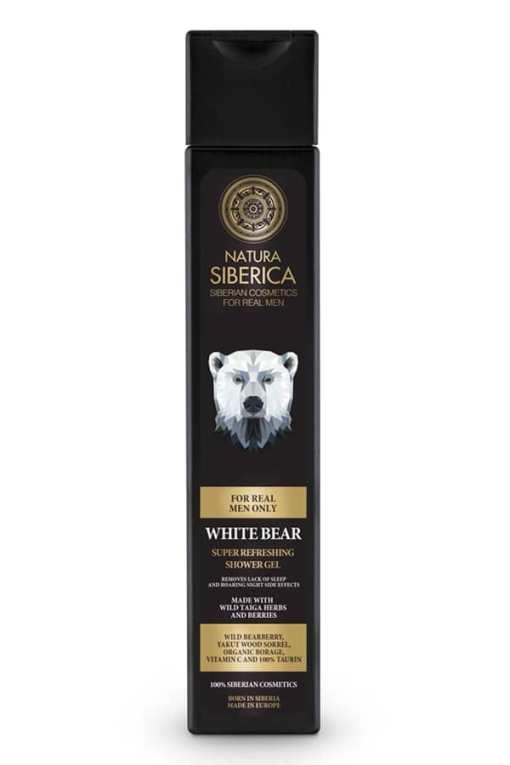 Gel de dus revigorant pentru barbati cu plante siberiene White Bear, 250 ml - Natura Siberica