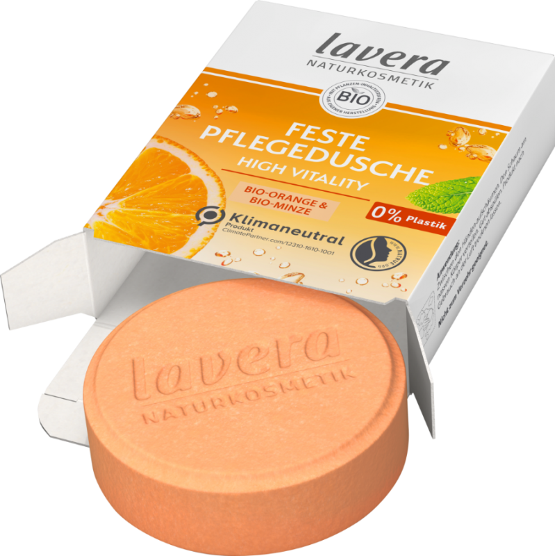 DELISTAT Gel de dus solid High Vitality cu portocale si menta - LAVERA