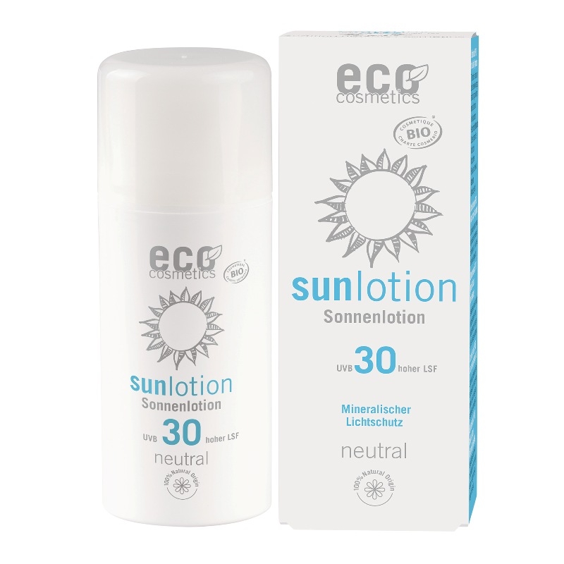 Lotiune fluida de protectie solara FPS30 FARA PARFUM, 100 ml - Eco Cosmetics