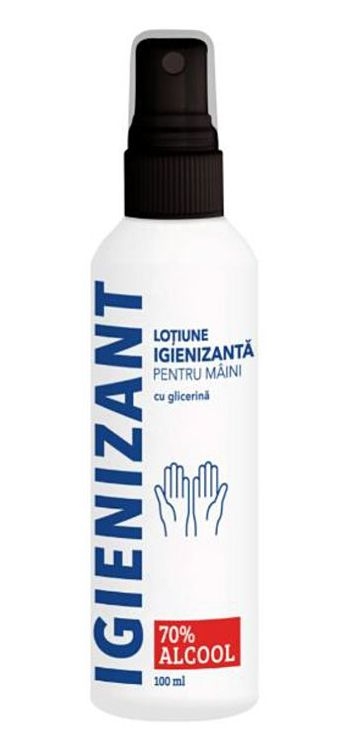 Lotiune igienizanta pentru maini cu 70% alcool si glicerina, 100ml - Cosmetic Plant