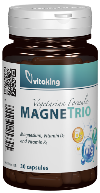 MagneTrio (Magneziu, vitamina K2, vitamina D3), 30 capsule - Vitaking