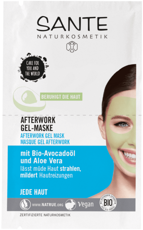 Masca gel Afterwork, pentru ten obosit, 2x4ml - Sante Naturkosmetik