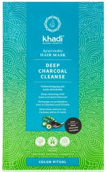 Masca par Deep Charcoal pentru inlaturare silicon si reziduuri, 50g - Khadi