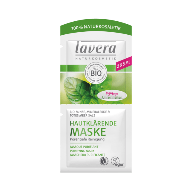 DELISTAT Masca purificatoare pentru ten gras cu menta, argila si sare de mare - LAVERA
