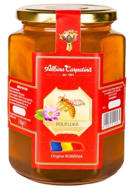 Miere poliflora premium, 1kg - Albina Carpatina