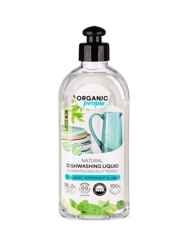 Organic People Detergent de Vase Natural Menta & Lamaie Verde - 350ml