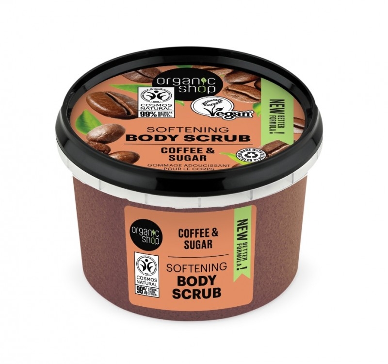 Scrub de corp delicios cu zahar si cafea, 250 ml - Organic Shop