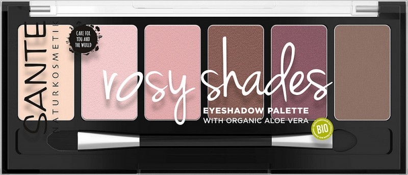 Paleta farduri de pleoape bio Rosy Shades - SANTE NATURKOSMETIK