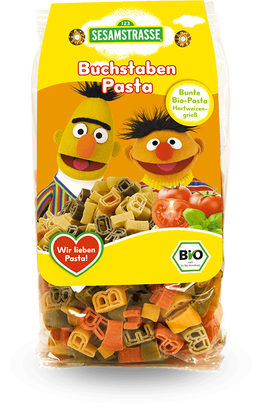 Paste organice alfabet pentru copii, colorate, 250g - SesameStreet