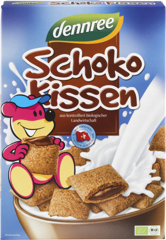 Cereale pernute umplute cu ciocolata BIO, 375g - Dennree