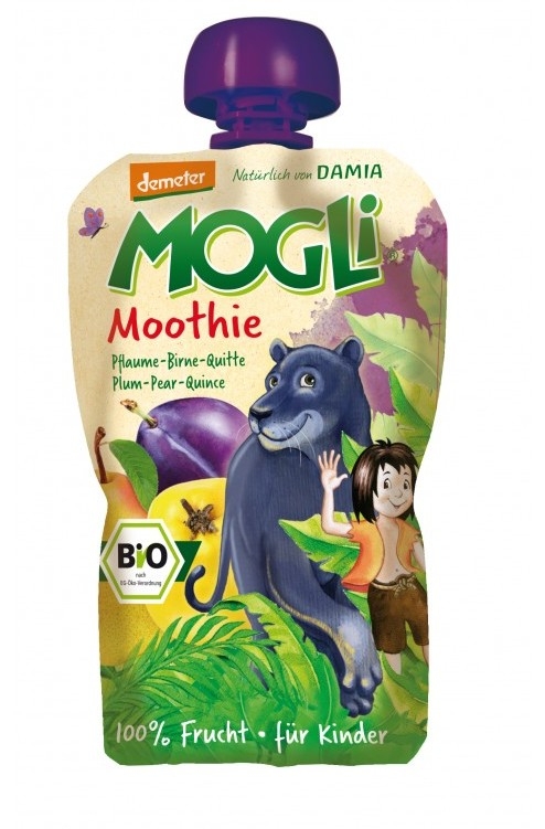 Piure bio din fructe cu prune, gutui si pere, 100g - Mogli