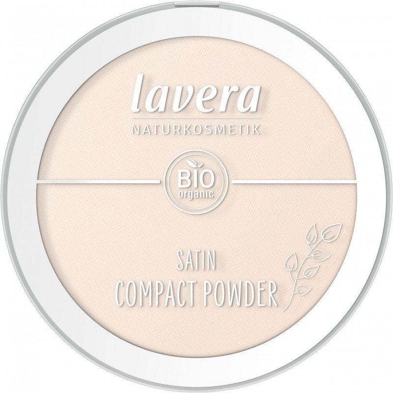 Pudra compacta bio Satin Powder, Light 01 - LAVERA