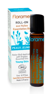 Roll-on uleiuri esentiale BIO anti-acnee Young Skin,  5ml - Florame