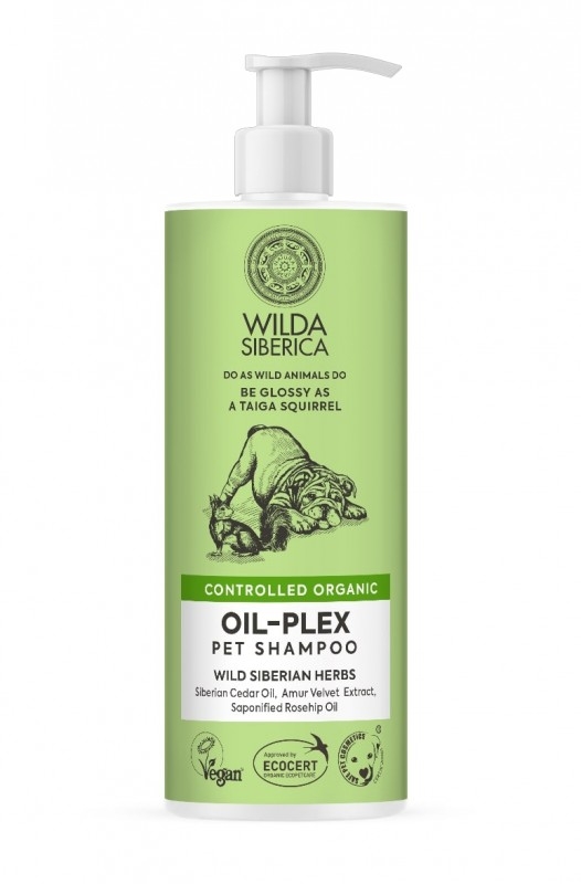 Sampon bio pentru caini si pisici Oil-Plex, blana uscata, 400ml - Wilda Siberica