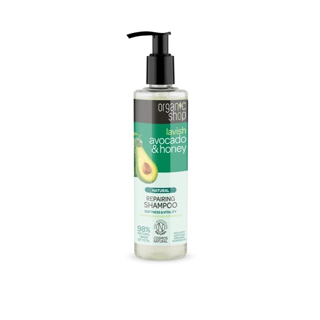Sampon bio reparator Avocado si Miere, 280 ml - Organic Shop