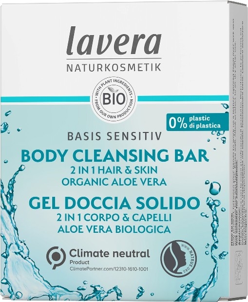 DELISTAT NV Sampon si gel de dus solid cu aloe vera Basis Sensitiv - LAVERA