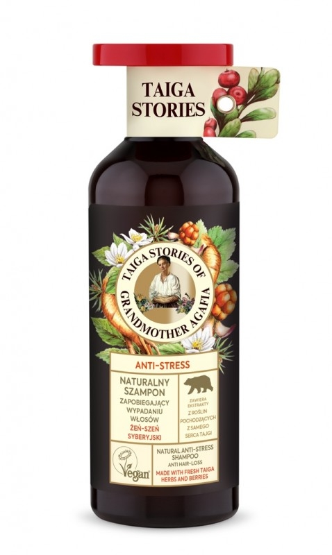 Sampon natural impotriva caderii parului cu ginseng siberian, 500ml - Taiga Stories