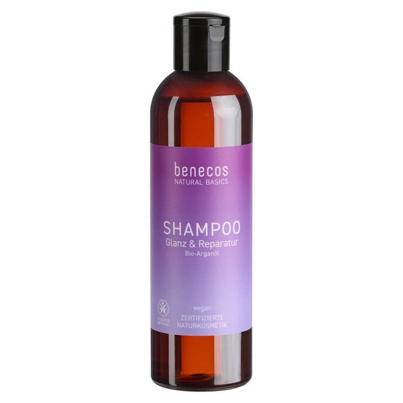 Sampon reparare si stralucire cu ulei de argan bio, vegan, 250ml - benecos Natural Basics