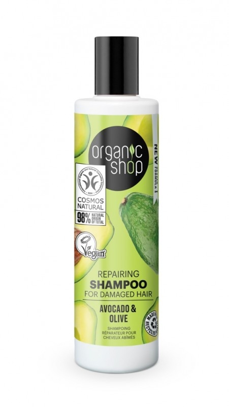 Sampon reparator par deteriorat cu avocado si masline, Avocado & Olive, 280 ml - Organic Shop