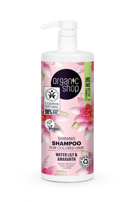 Sampon stralucire par vopsit Water Lily Amaranth, 1000 ml - Organic Shop