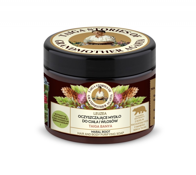 Sapun cremos purificator pentru par si corp Maral Root, 300ml - Taiga Stories