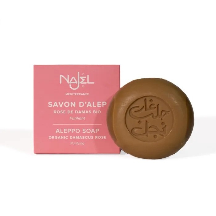 Sapun de Alep cu trandafir organic de Damasc, 100g - NAJEL