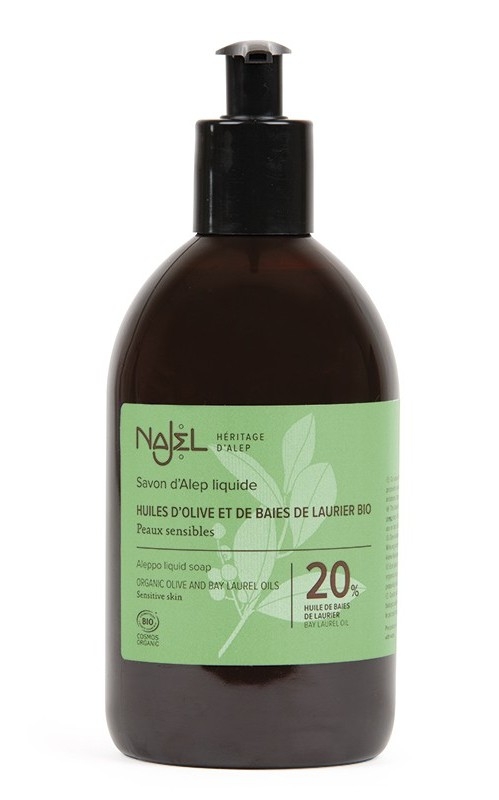 Sapun de Alep lichid BIO cu 20% ulei de dafin, 500ml - NAJEL