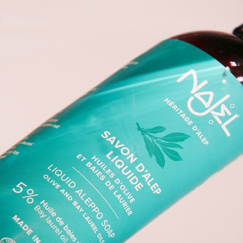 Sapun de Alep lichid BIO cu 5% ulei de dafin, 200 ml - NAJEL