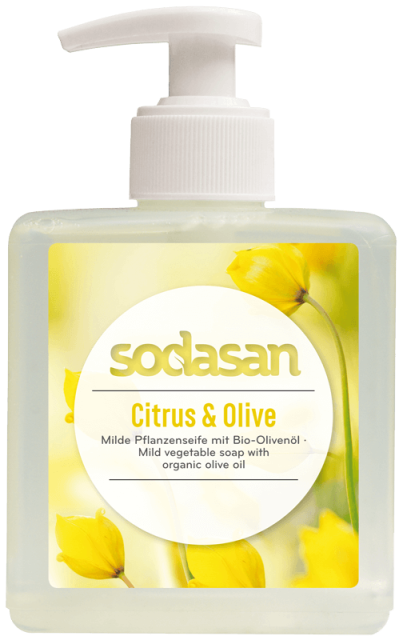 Sapun lichid-gel de dus Citrice si ulei de masline, 300 ml - Sodasan