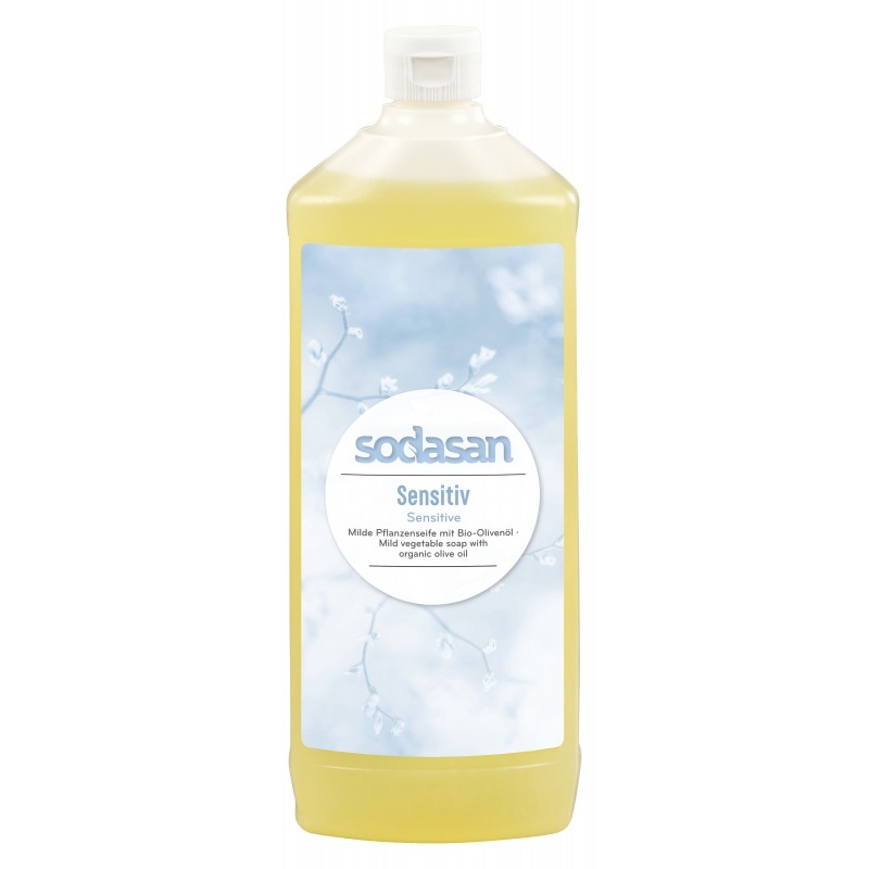 Sapun lichid-gel de dus Sensitive fara parfum, 1L - Sodasan