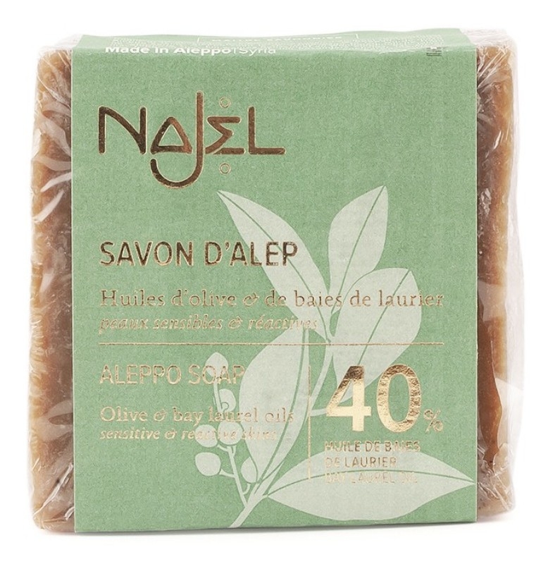 Sapun traditional de Alep cu 40% ulei de dafin, 185g - NAJEL