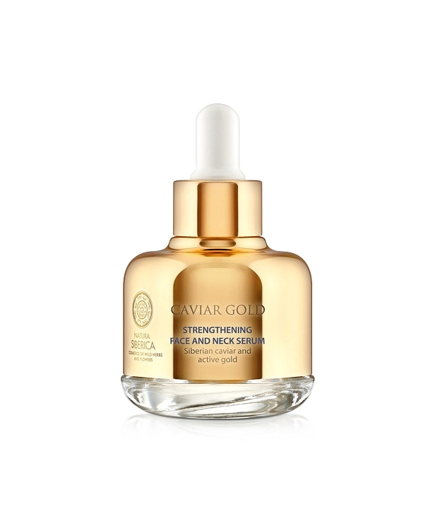 DELISTAT Serum fermitate antiage pentru ten si gat cu aur si caviar, Caviar Gold, 30ml - Natura Siberica