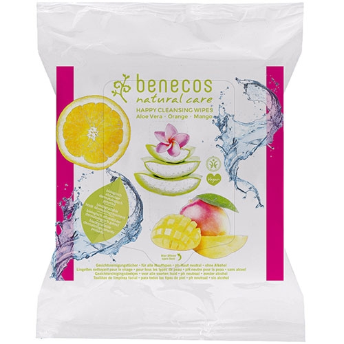 Servetele demachiante cu aloe vera si portocale, 25 buc - Benecos