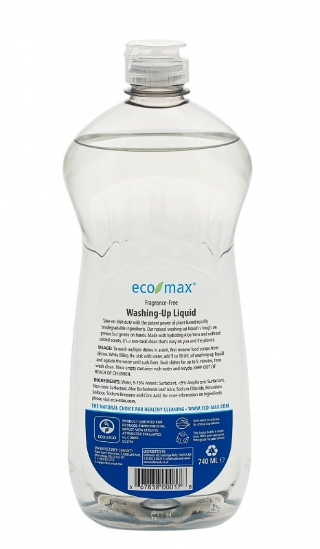 Detergent vase ecologic fara parfum, 740 ml - ECOMAX