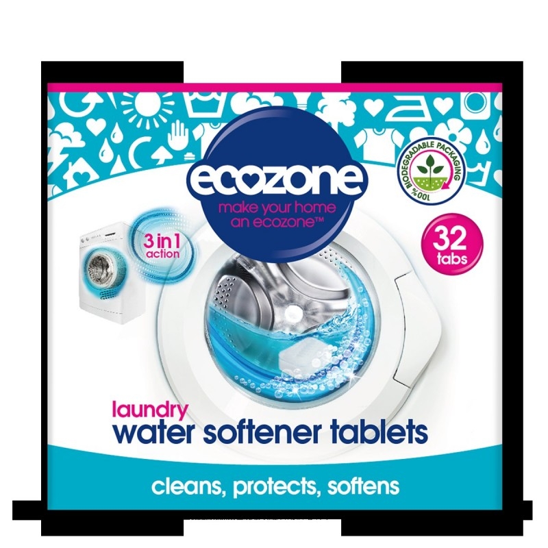 Tablete anticalcar 3 in 1 pentru masina de spalat rufe, 32buc - ECOZONE
