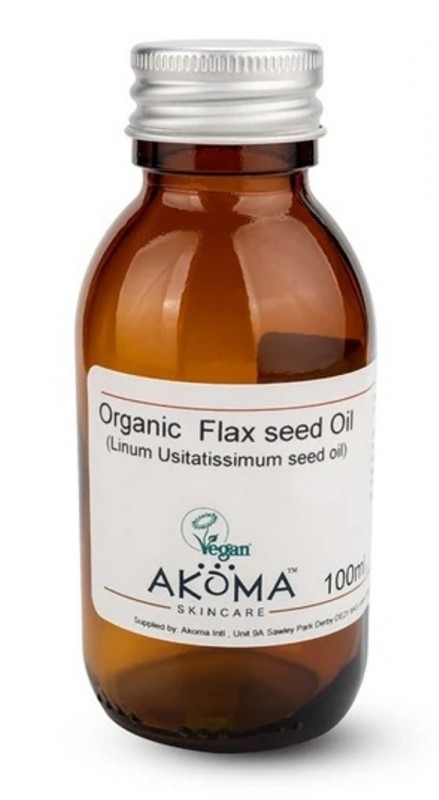 Ulei de in presat la rece, certificat organic, 100 ml - Akoma Skincare