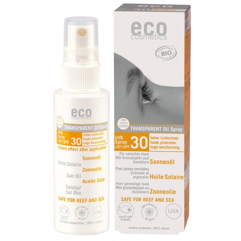 Ulei de plaja bio pentru fata si corp cu protectie solara inalta FPS 30 - Eco Cosmetics