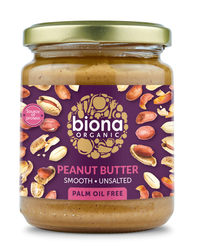 Unt de arahide bio smooth, fara sare, 250g - Biona