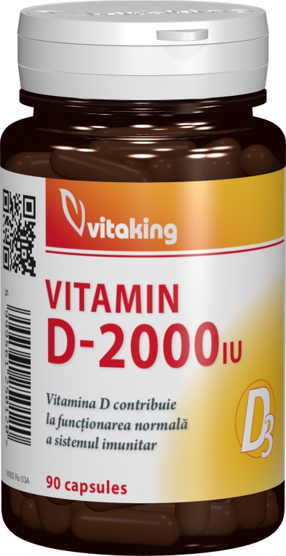 Vitamina D 2000 UI, 90 cps- Vitaking