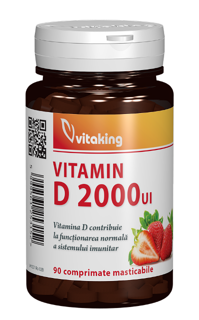 Vitamina D 2000 UI, 90 comprimate masticabile - Vitaking