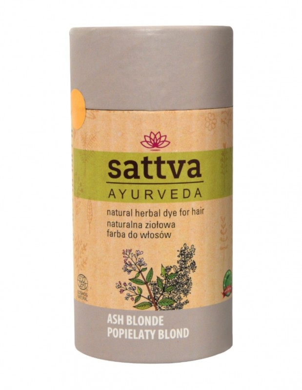 Vopsea Henna Blond Cenușiu Sattva Ayurveda, Certificata Naturala, Curly Girl Approved, 150g