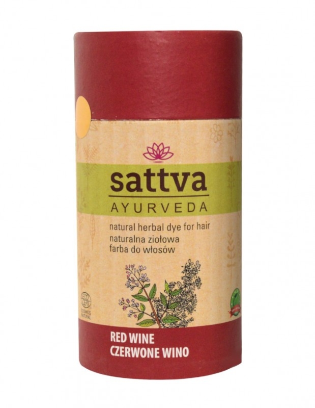 Vopsea de par Henna Roscat Red Wine Sattva Ayurveda, Certificata Naturala, Curly Girl Approved, 150g
