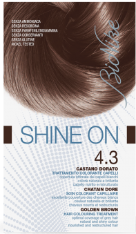 Vopsea de par tratament Shine On, Golden Brown 4.3 - Bionike
